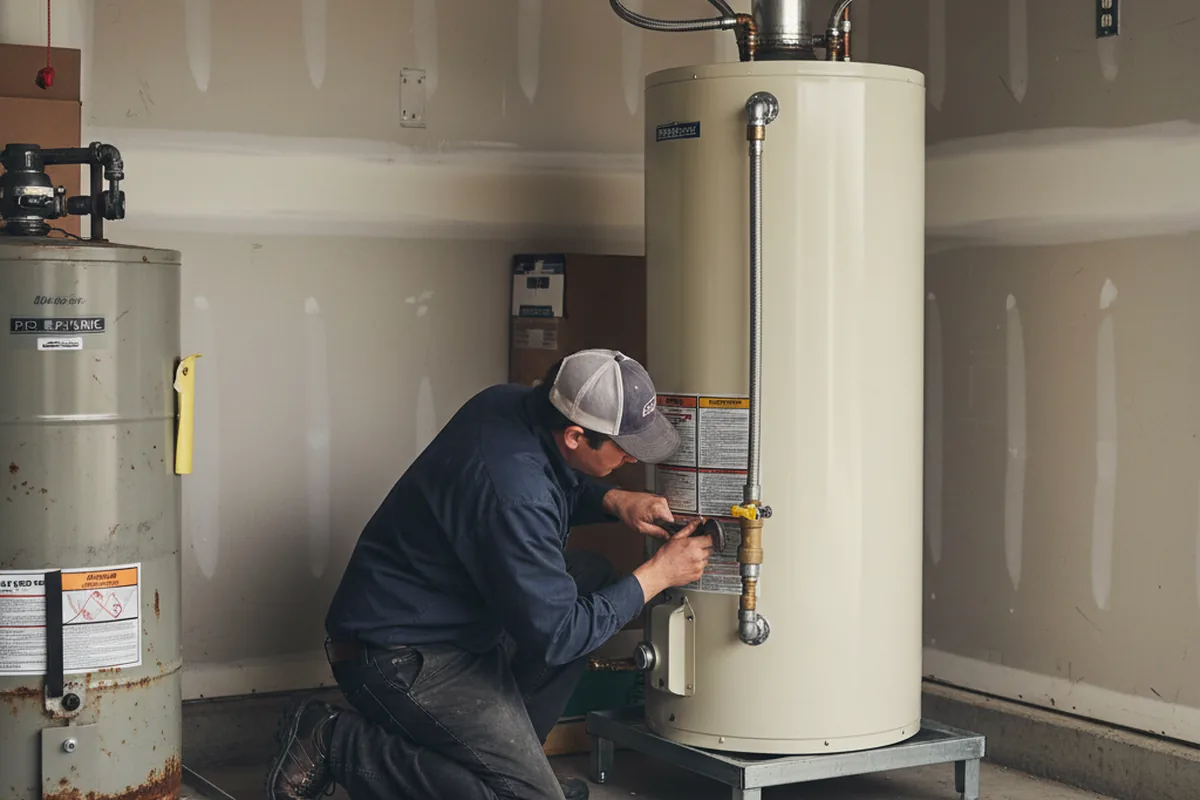 Water heater and shutoff valve replacement in Lavonia